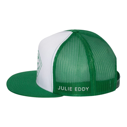 Julie Eddy - Green & White Hat
